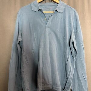 UNTUCKit Men's Light Blue Long Sleeve Polo